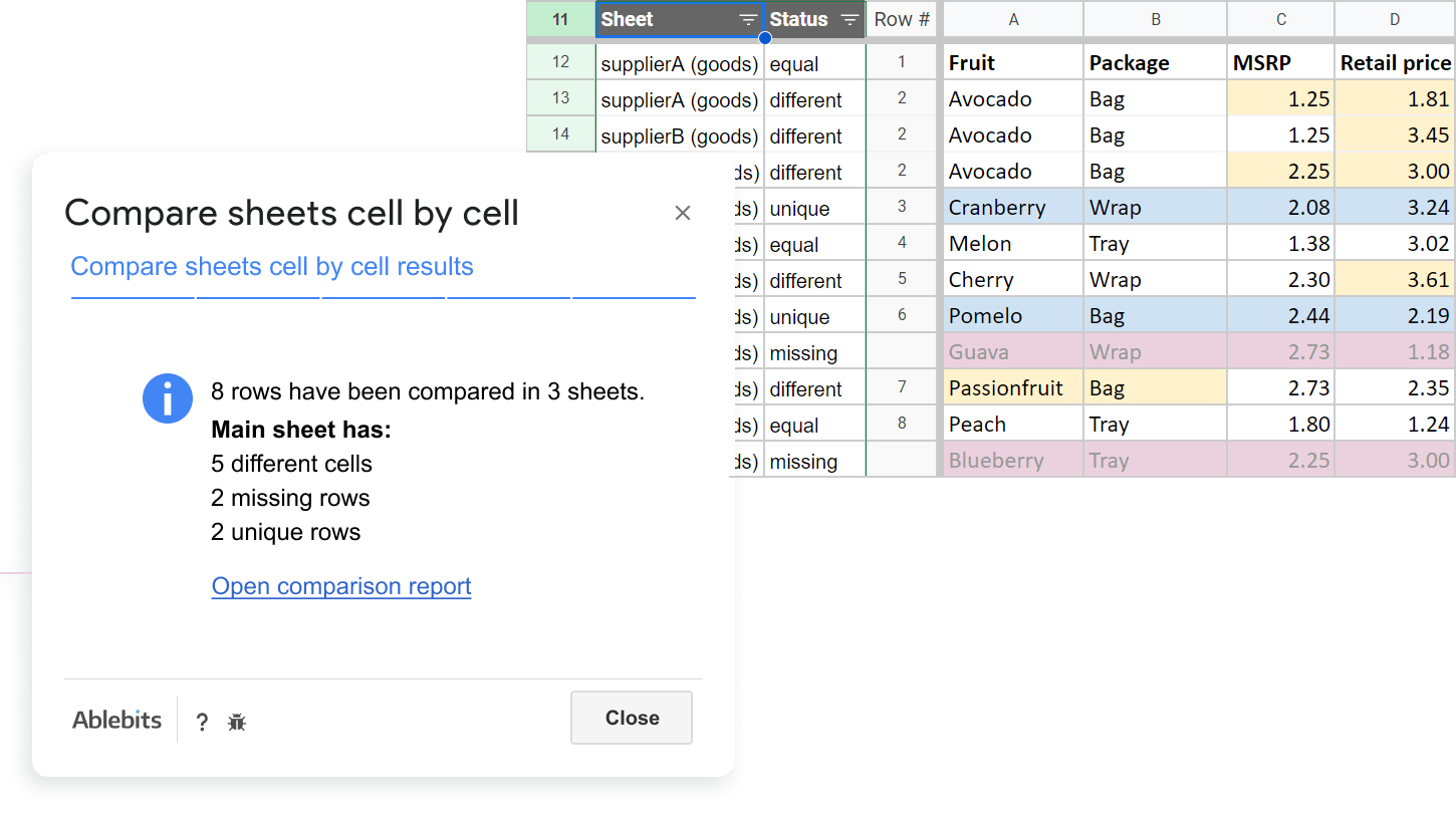 Cell by cell, in as many sheets as you need!