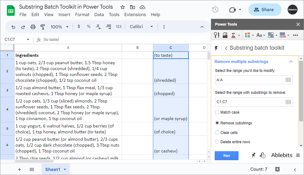 Power Tools for Google Sheets