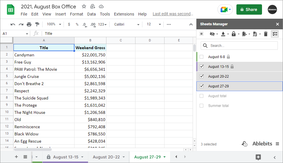 How To Select Multiple Sheets In Excel Online