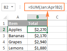 3d relative cell reference excel