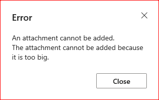 Attachment size is bigger than 10 MB