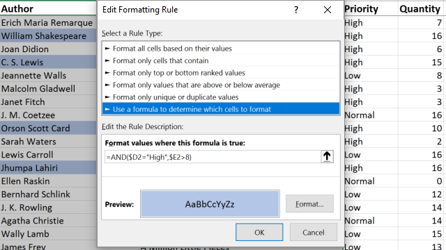 Excel Conditional Formatting Formula Current Cell Value