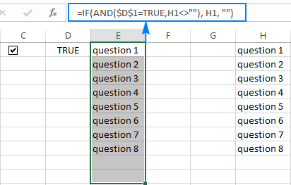 List of instructions depending on the outcome of a check box