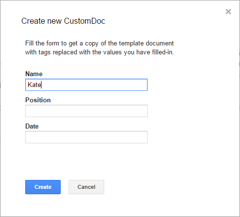 Customize template documents