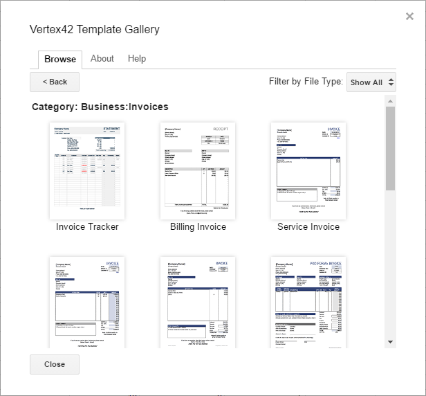 Google Sheets templates for invoices