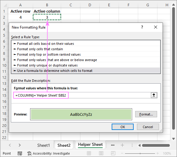 how-to-highlight-active-row-and-column-in-excel