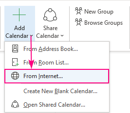 add calendar to outlook