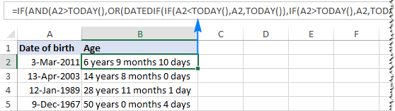 How To Calculate Age In Excel From Birthday 8228