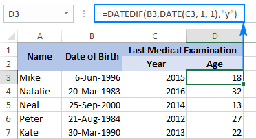 How To Calculate Age In Excel From Birthday