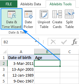 Date & Time Wizard for Excel