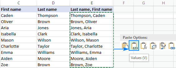 Convert formulas to values.