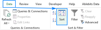 how to put in alphabetical cells in openoffice excel