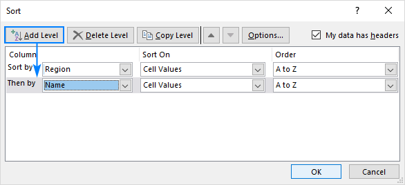 how to put in alphabetical cells in openoffice excel