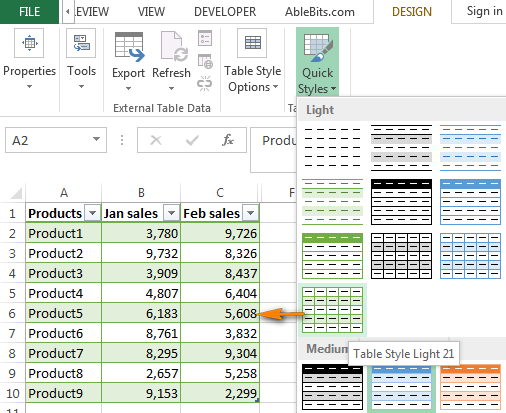 change the color of every other row on excel for mac