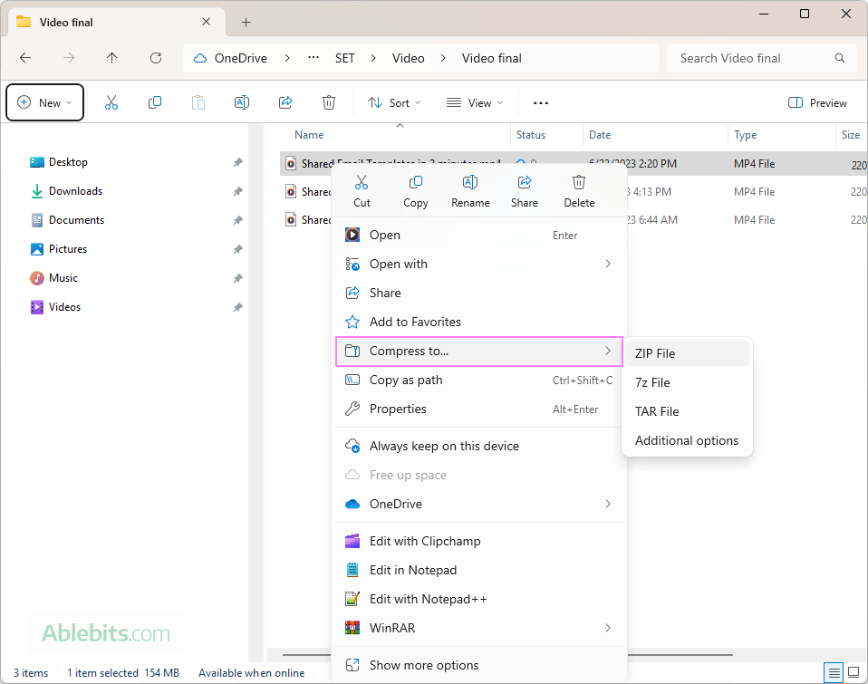 Compress large files before sending.