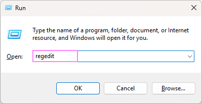 Open the Registry Editor.