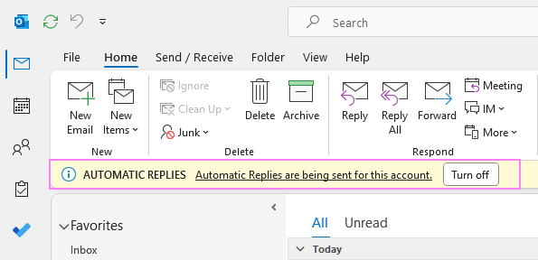 Turn off auto replies in Outlook.