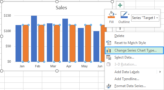 Add Horizontal Line To Excel Chart 2016