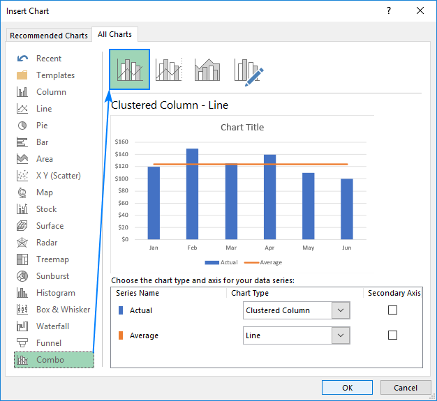 How to add a line in Excel graph average line, benchmark, etc.