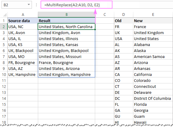 Find And Replace Multiple Values In Excel Vba