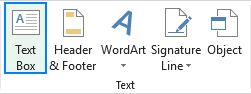 Insert a text box in Excel.