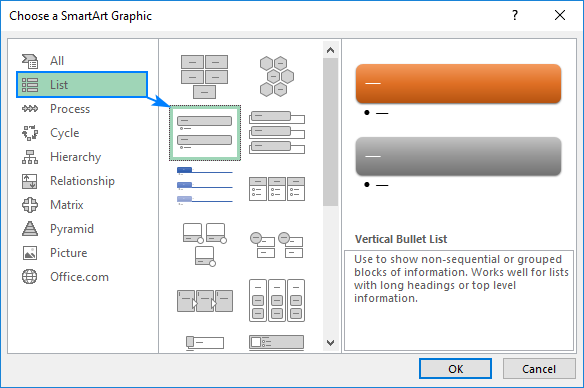 Insert bulleted list in excel mac