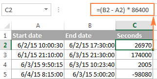 calculate timecode difference in excel