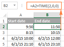TIME function to add under 24 hours