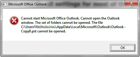 outlook profile not loading