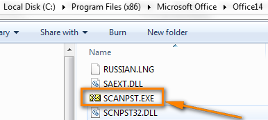 Find Scanpst.exe on your computer and double click on it.
