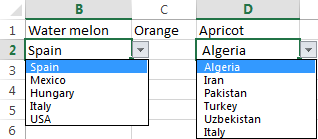 Coping dependent drop-down lists to other columns.