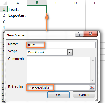 Create a name for the Cell containing the primary drop-down list.