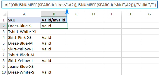 Excel If cell contains formula examples