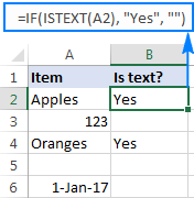 Excel formula: If cell contains any text