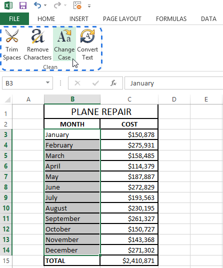 how o change change case in word 2013