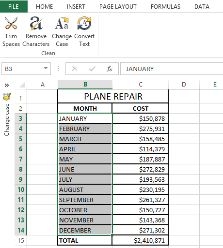 shortcut for change case in word control 3