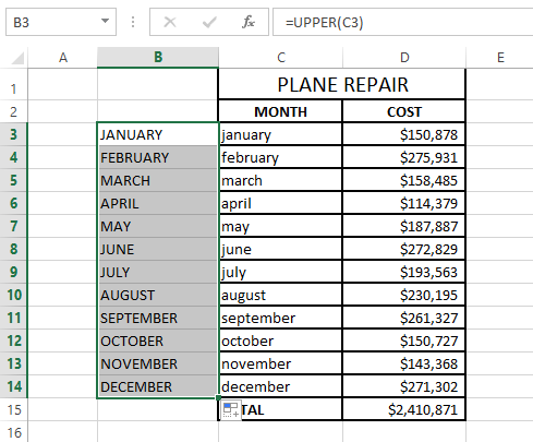 Convert caps to deals lowercase