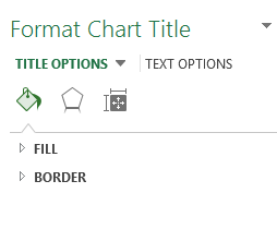 Choose 'More Title Options' to open the Format Chart Title sidebar