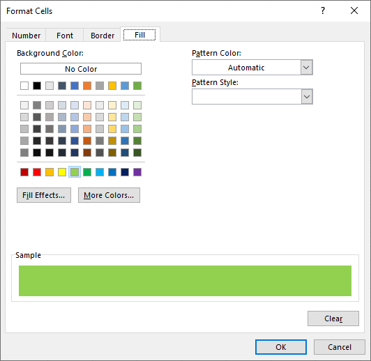 Choose the fill color.