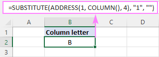 获取特定单元格的列字母