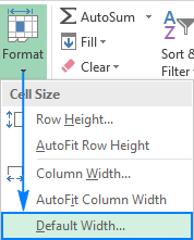 excel for mac column width default measurement