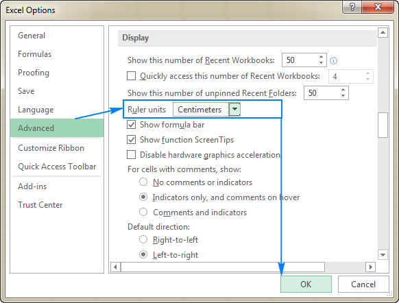 excel for mac column width default measurement