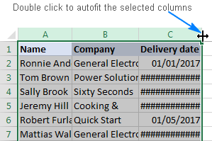 How to change and AutoFit column width in Excel