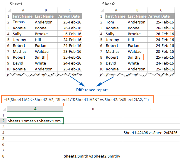 microsoft excel for mac compare files