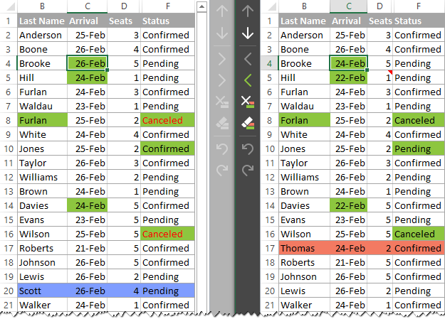 compare two excel files for changes on mac