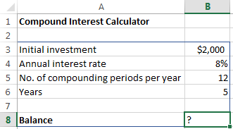 Calculator Compound interest