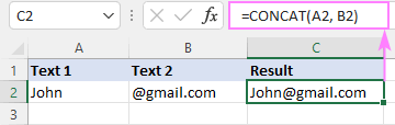 CONCAT two cells