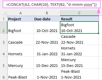 Excel CONCAT function - string concatenation examples