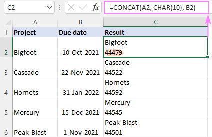 Excel CONCAT function - string concatenation examples