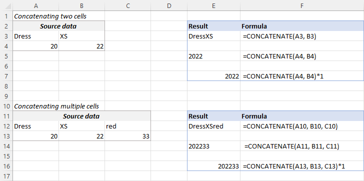 Excel Concatenate Function To Combine Strings Cells Columns Riset